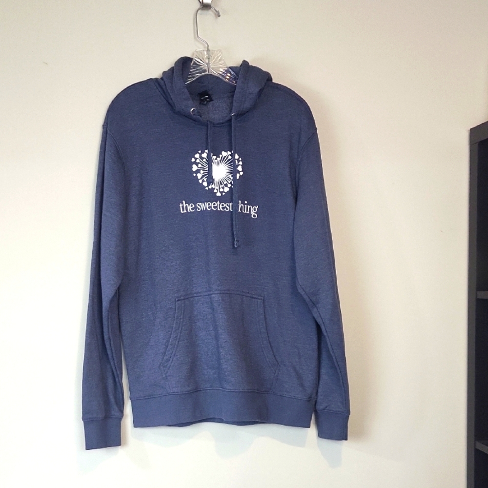 DISTRICT VIT FLEECE Blue "The Sweetest Thing" Kangaroo Pocket Hooded Sweatshirt
